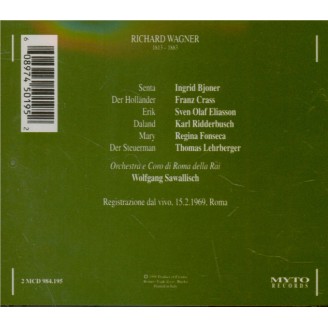 WAGNER - Sawallisch - Der fliegende Holländer (Le vaisseau fantôme) WWV live Roma, 15 - 2 - 1969..